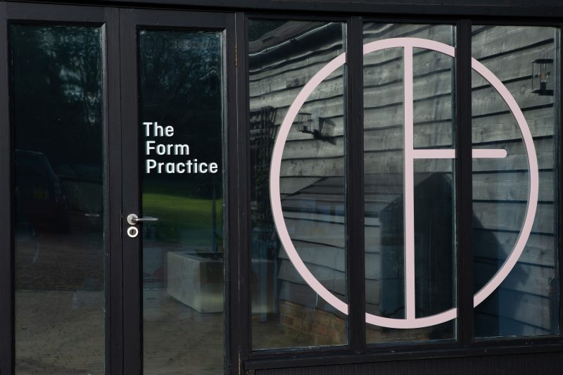The Form Practice entrance in Hardwick near Cambridge, offering Osteopathy, Pilates, K Laser and other Health & Wellness services